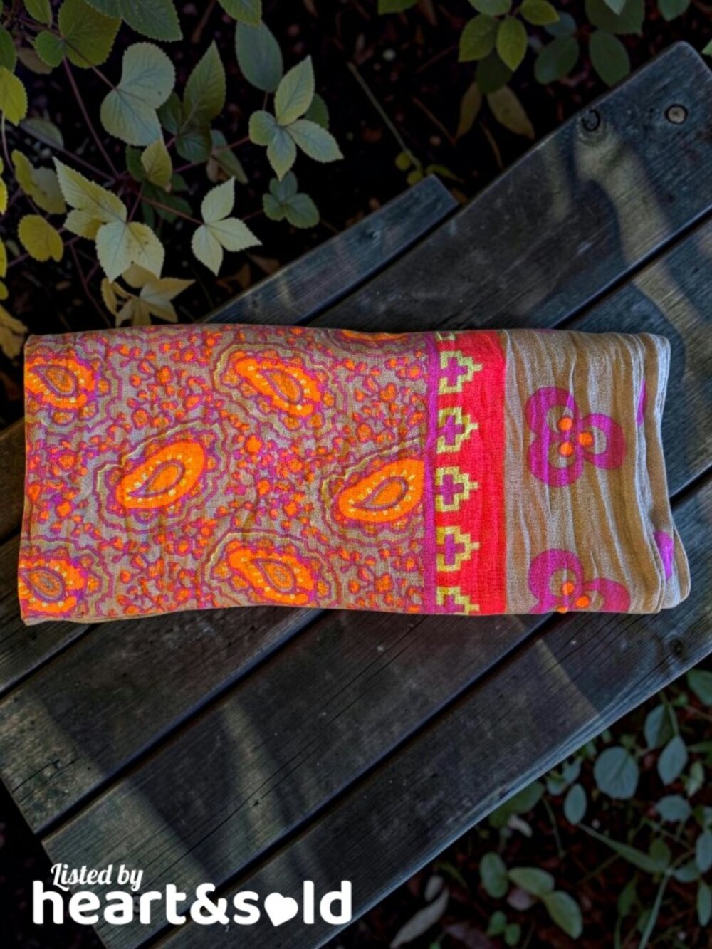 Tasha Orange Paisley Lightweight Wrap Scarf